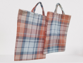 PAZAR ÇANTA 2Ad 18554 Döşemelik Kumaş Renkli Desenli 40kg Taşım Kapasit El Yapım - 6