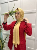 Siyane Scarf Medine İpeği Şal 00737  GOLD thumbnail 2