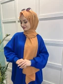 Siyane Scarf Medine İpeği Şal 00737  AÇIK HARDAL thumbnail 1