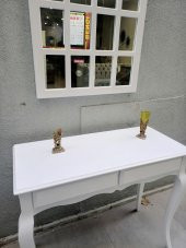 Dresuar 18499 WİNDOS Ayna Kayın AVANGART Aslan Torna Ayak 0, beyaz Lake El Yapım thumbnail 8