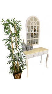 Dresuar 18499 WİNDOS Ayna Kayın AVANGART Aslan Torna Ayak 0, beyaz Lake El Yapım thumbnail 2