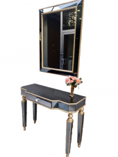 Dresuar ST 18470 HAYAL Model Kayın ayak gold renk füme Ayna kaplama Çekmec Elyapı - 2