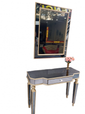 Dresuar ST 18470 HAYAL Model Kayın ayak gold renk füme Ayna kaplama Çekmec Elyapı - 3