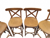 Sandalye 18466 Zus279 ÇAPRAZ BAR Klasik Model Kayın Natüre ceviz renk Elyapım thumbnail 2