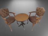 Fiskos-Berjer 18442 Sandalye Kelebek Model Klasik Kayın Aslan ayak Parlak Ceviz - 4