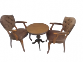 Fiskos-Berjer 18442 Sandalye Kelebek Model Klasik Kayın Aslan ayak Parlak Ceviz - 6