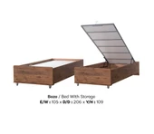 Baza Urlu Loft 18382 Ceviz Model Yüksek ayak kaliteli suntalem malzeme 100*200 - 2