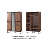 Dolap Urlu 18380 LOFT Model 3 kapı Metal iskelet İnasvasyon ürün kalite malzeme - 2