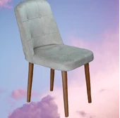 Sandalye 18306 Dizayn Enzo model Kayın klasik ayak kapitone girdirme 1Ad el yapım thumbnail 2