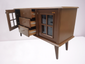 Tv Sehpa ST 18224 Windovs Model Pencere Gürgen Retro Ayak Ceviz Renk El Yapım - 1