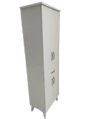 Çok Amaçlı 18210 Dolap BEYAZ Model Hard Parlak Suntalem 180 Demonte 4raf El Yapım - 8