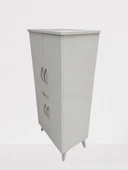 Çok Amaçlı 18209 Dolap BEYAZ Model Hard Parlak Suntalem 130 Demonte 4raf El Yapı - 6