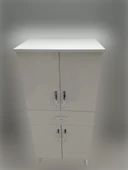 Çok Amaçlı 18209 Dolap BEYAZ Model Hard Parlak Suntalem 130 Demonte 4raf El Yapı - 8