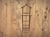 Dilsiz Uşak 18213 Çift TEPE HAVLULUK MODEL Parlak Ceviz Askılık Kayın El Yapım - 2