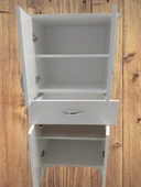 Çok Amaçlı 18209 Dolap BEYAZ Model Hard Parlak Suntalem 130 Demonte 4raf El Yapı - 4