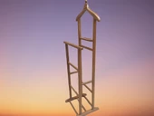 Dilsiz Uşak 18213 Çift TEPE HAVLULUK MODEL Parlak Ceviz Askılık Kayın El Yapım - 8