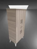 Çok Amaçlı 18211 Dolap CORDOBA Model Hard Parlak Suntalem180 Demonte 4raf El Yapı - 6