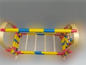 Beşik Bebek 18202 NATÜRE Hamak Hafif Sağlam Doğal Demonte Renkli Sallanır El Yapı - 1