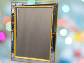 AYNA-Dresuar 18198 HAYAL MODEL Parlak Gold Renk Kayın torna Kutu sevk El Yapım - 8