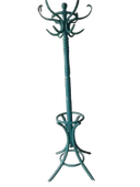 Askılık 18194 Bambu Model DEMONTE Turkuaz Renk Parlak Boya Şık sağlam El yapım - 5