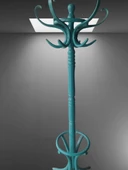 Askılık 18194 Bambu Model DEMONTE Turkuaz Renk Parlak Boya Şık sağlam El yapım - 8