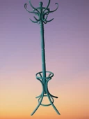 Askılık 18194 Bambu Model DEMONTE Turkuaz Renk Parlak Boya Şık sağlam El yapım - 4