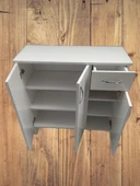 Ayakkabılık 18195 Çok Amaç Model Parlak Beyaz Hard suntalem Demonte 5raf El Yapım - 2