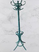 Askılık 18194 Bambu Model DEMONTE Turkuaz Renk Parlak Boya Şık sağlam El yapım - 3