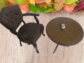 Fiskos-Berjer 18177 Sandalye Kelebek Ceviz renk Babyfac Kapiton Kumaş Aslan ayak - 4