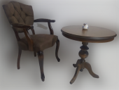 Fiskos-Berjer 18177 Sandalye Kelebek Ceviz renk Babyfac Kapiton Kumaş Aslan ayak - 7