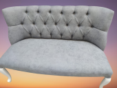 Berjer 18173 ÇAY SET Kayın lükens ASLAN Beyaz Kapitone Kalite Kumaş El Yapım - 4