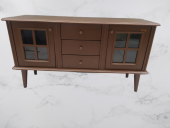 Tv ST Sehpa 18169 Windovs Model Ahşap Kayın Torna RETRO Ayak Ceviz Renk El Yapım - 8