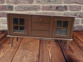 Tv ST Sehpa 18169 Windovs Model Ahşap Kayın Torna RETRO Ayak Ceviz Renk El Yapım - 7