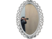 AYNA-Dresuar 18155 MOTİFLİ MODEL Parlak Gold Renk Kayın torna Kutu sevk El Yapım - 1