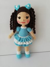 Sevimli Maviş Bebek Amigurumi Organik Oyuncak - 1