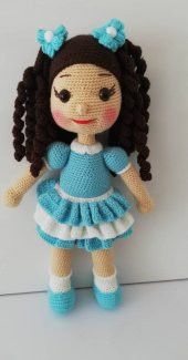 Sevimli Maviş Bebek Amigurumi Organik Oyuncak - 2