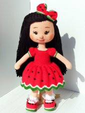 Karpuz Rüyası Karnaval Bebek Amigurumi Organik Oyuncak - 2