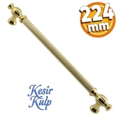 Kesir Mobilya Mutfak Dolabı Çekmece Dolap Kulpu Kulbu Gold Altın (224 MM-22.4 CM) Metal Kulpları - 1