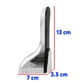 Penguen Ayarlanabilir Etajer Cam Tutucu Ahşap Raf Tutucu Cam Etejeri Krom (1 ÇİFT) - 2