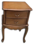 Komodin 18091 ST Klasik Model Kayın Lükens Aslan Ayak Bombe Çekmece Parlak Ceviz Lake - 1