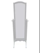 Boy Aynası 18082 Dikdörtgen Model Ahşap Kayın MDF Parlak Beyaz Nature Dekoratif - 6