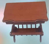 Gazete 18072 Sehpa Model Kayın MDF tabla Ceviz Boya Tutmalık Kutu sevk El yapım thumbnail 4