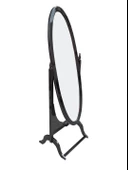 Ayna Boy 18069 Ahşap OVAL Kayın-MDF Parlak Siyah Nature Dekoratif Ayna El Yapım thumbnail 2