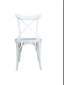 Sandalye 18062 Çapraz model Kayın RETRO Bambu Ayak Parlak Beyaz renk El Yapım thumbnail 4