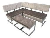 Köşe Loca 18044 Tk Model Mutfak Metal çelik nikelaj Kaliteli kumaş döşem El Yapım - 2