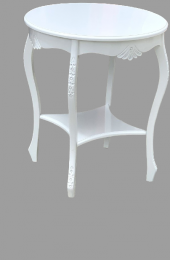 Fiskos 18023 ST Oyma Klasik Parlak Mdf tablama Kayın ayak Parlak Beyaz EL yapım thumbnail 2