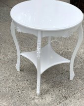 Fiskos 18023 ST Oyma Klasik Parlak Mdf tablama Kayın ayak Parlak Beyaz EL yapım thumbnail 5