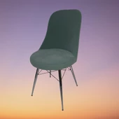 Sandalye 18033 GONCA model Metal Nikelaj destekli Ayak Babyfac kumaş Dökme Sünger thumbnail 1