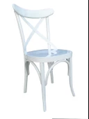 Sandalye 17978 Çapraz model Kayın RETRO Ayak Babyface kumaş Parlak Beyaz  El Yapı thumbnail 3