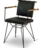 Sandalye 17983 PENYEZ Klasik Model Metal Siyah fırn boya ve sunideri Balkon-Bahç - 2